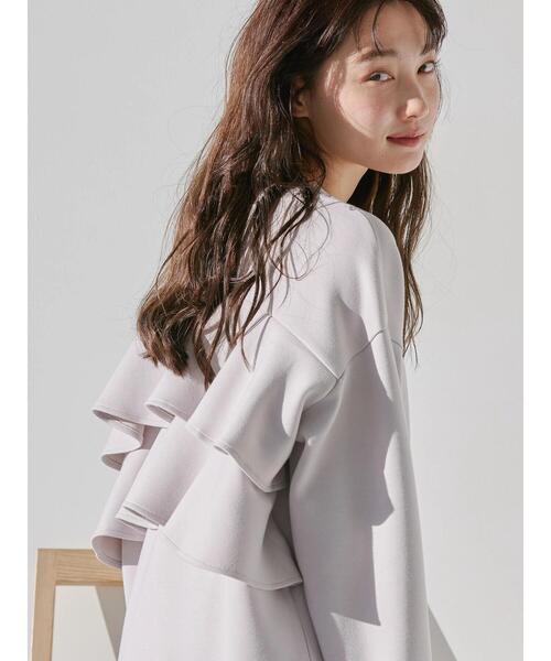 AMERICAN HOLIC（アメリカンホリック）の「バックフリルポンチプルオーバー（Tシャツ/カットソー・レディース・ブラック/グレイッシュベージュ/オフホワイト・M/L）」の19枚目の写真