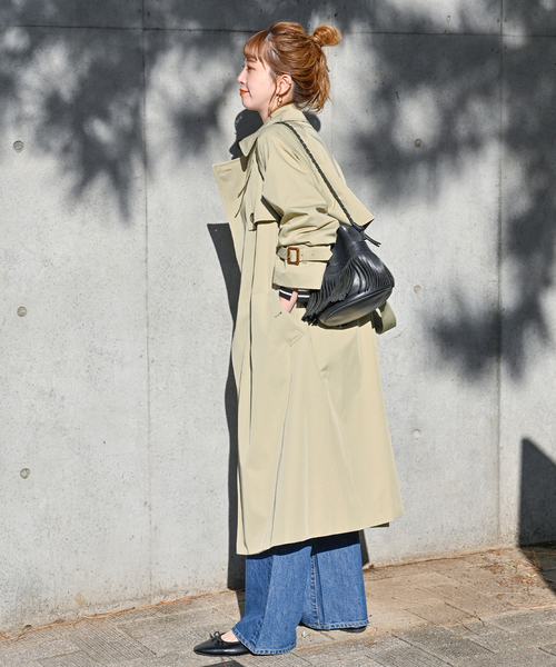 B.C STOCK(ベーセーストック)の「トレンチコート(トレンチコート・レディース・ベージュ/ネイビー・FREE)」の22枚目の写真