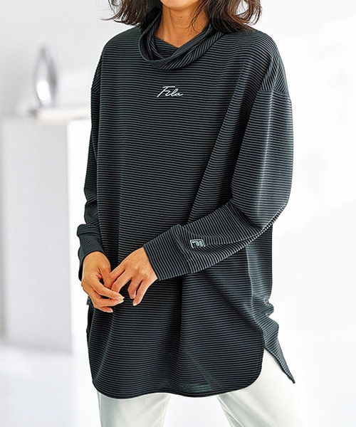 BELLUNA PLUS(ベルーナ)の「<FILA>ゆるタートルチュニック(チュニック・レディース・ターコイズブルー/ラベンダー/チャコール・X-LARGE/LARGE/MEDIUM)」の2枚目の写真