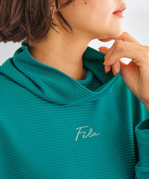 BELLUNA PLUS(ベルーナ)の「<FILA>ゆるタートルチュニック(チュニック・レディース・ターコイズブルー/ラベンダー/チャコール・X-LARGE/LARGE/MEDIUM)」の4枚目の写真