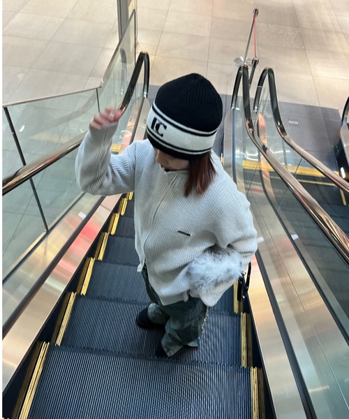 nemne store(ネンネストア)の「【Nefilim】ダブルジップドライバーニット(ニット/セーター・レディース・グレー/ライトグレー・フリー)」の5枚目の写真