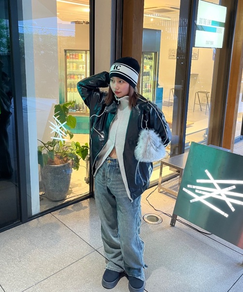 nemne store(ネンネストア)の「【Nefilim】ダブルジップドライバーニット(ニット/セーター・レディース・グレー/ライトグレー・フリー)」の10枚目の写真