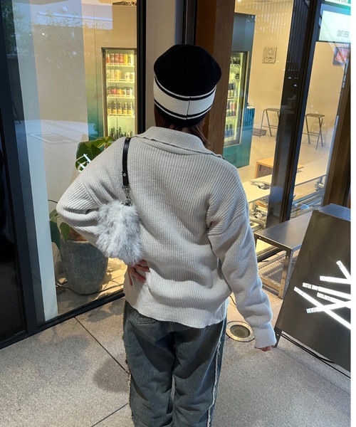 nemne store(ネンネストア)の「【Nefilim】ダブルジップドライバーニット(ニット/セーター・レディース・グレー/ライトグレー・フリー)」の11枚目の写真
