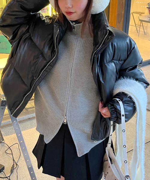 nemne store(ネンネストア)の「【Nefilim】ダブルジップドライバーニット(ニット/セーター・レディース・グレー/ライトグレー・フリー)」の19枚目の写真