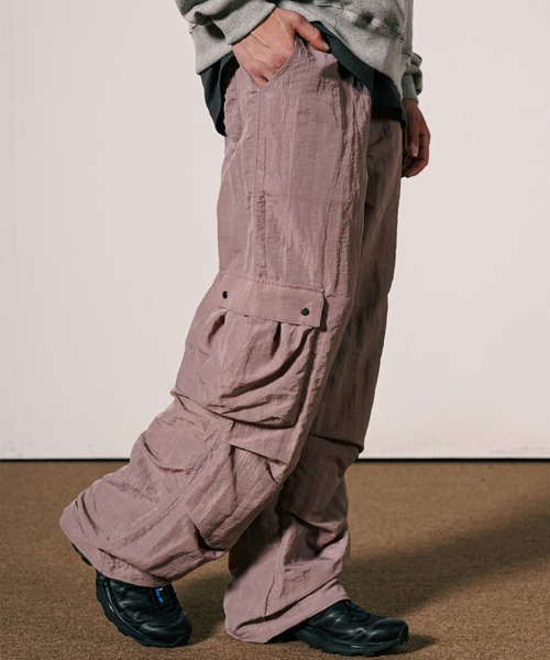 WV PROJECT(ダブリューブイプロジェクト)の「【WV PROJECT】Parachute Cargo Pants / JJLP7679(カーゴパンツ・メンズ・ピンク系/ブルー系/オフホワイト/ブラック/グリーン系その他・L/M/3L/LL)」の5枚目の写真