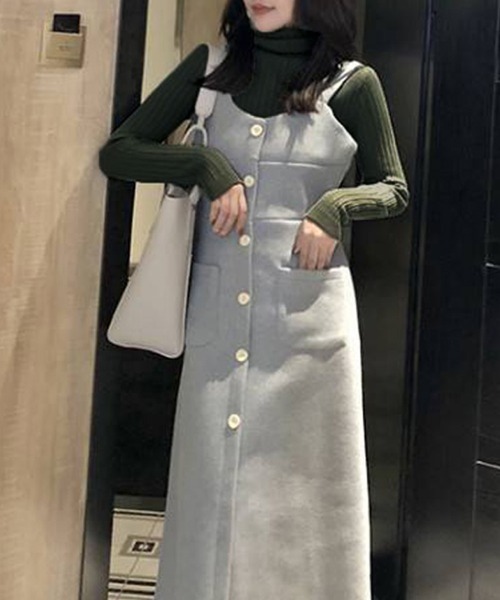 Miniministore(ミニミニストア)の「リブ ニットトップス タートルネック(ニット/セーター・レディース・アイボリー/ベージュ/ライトブラウン/ブラック/カーキ・FREE)」の12枚目の写真