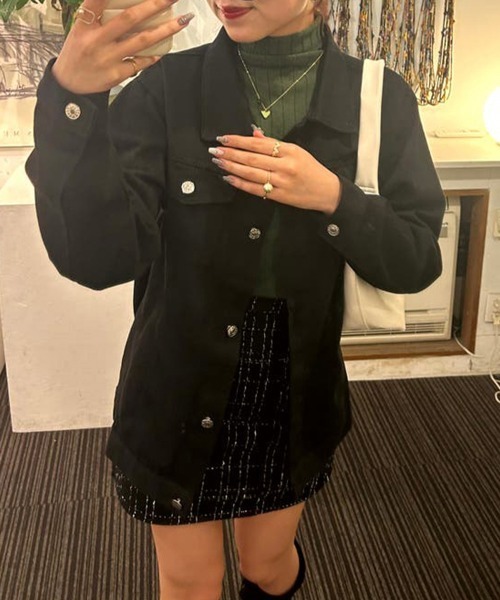 Miniministore(ミニミニストア)の「リブ ニットトップス タートルネック(ニット/セーター・レディース・アイボリー/ベージュ/ライトブラウン/ブラック/カーキ・FREE)」の16枚目の写真