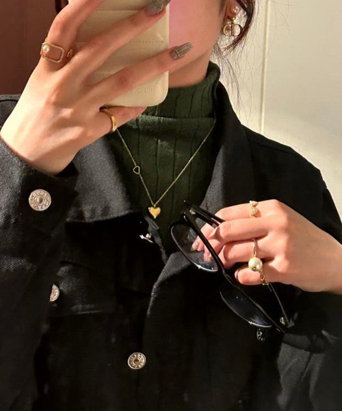 Miniministore(ミニミニストア)の「リブ ニットトップス タートルネック(ニット/セーター・レディース・アイボリー/ベージュ/ライトブラウン/ブラック/カーキ・FREE)」の17枚目の写真