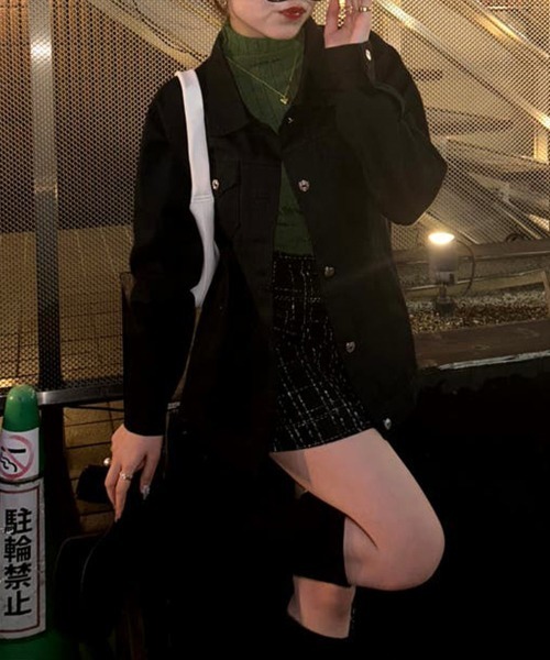 Miniministore(ミニミニストア)の「リブ ニットトップス タートルネック(ニット/セーター・レディース・アイボリー/ベージュ/ライトブラウン/ブラック/カーキ・FREE)」の19枚目の写真