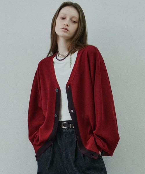 AIVER(アイバー)の「AIVER スプレー加工麻タッチカーディガン(カーディガン/ボレロ・メンズ・ライトグレー/ブラック/レッド・SMALL/MEDIUM/LARGE)」の3枚目の写真