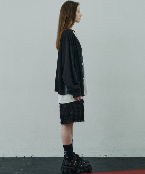 AIVER(アイバー)の「AIVER スプレー加工麻タッチカーディガン(カーディガン/ボレロ・メンズ・ライトグレー/ブラック/レッド・SMALL/MEDIUM/LARGE)」の12枚目の写真