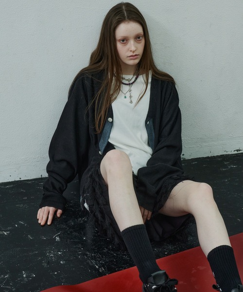 AIVER(アイバー)の「AIVER スプレー加工麻タッチカーディガン(カーディガン/ボレロ・メンズ・ライトグレー/ブラック/レッド・SMALL/MEDIUM/LARGE)」の7枚目の写真