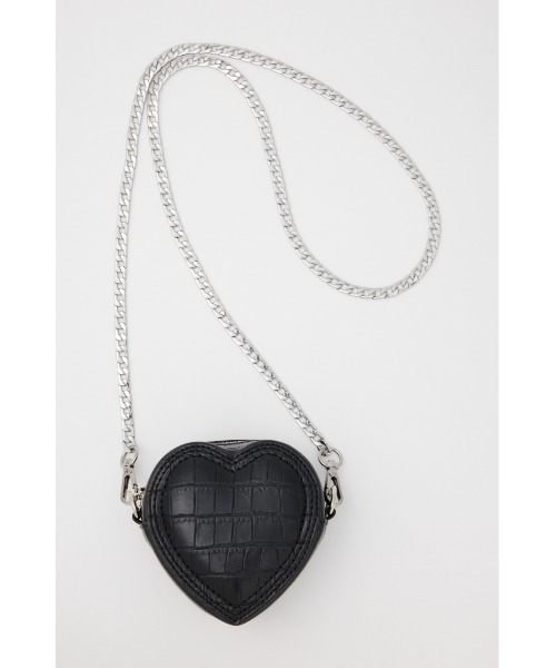 SLY（スライ）の「HEART STITCH AURORA POUCH ハート ステッチ オーロラ ポーチ（ポーチ・レディース・ブラック/マルチ・FREE）」の3枚目の写真