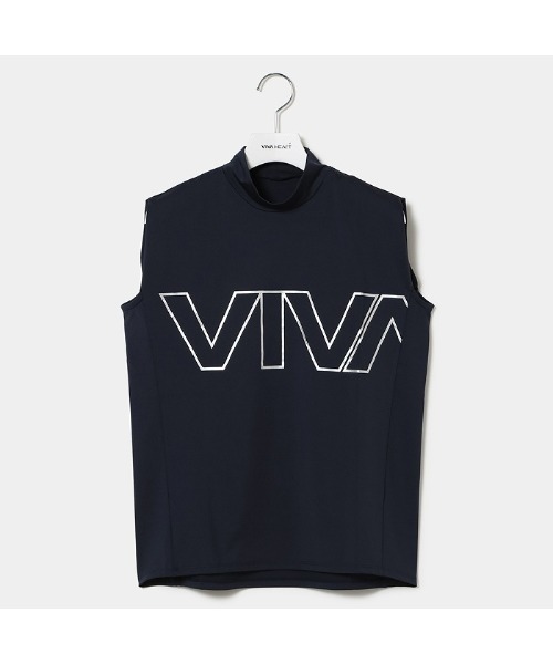 VIVA HEART(ビバハート)の「【VIVA HEART/GOLF】高機能ベア天ノースリーブモック(シャツ/ブラウス・レディース・オフホワイト/イエロー/ネイビー・38/40/42)」の3枚目の写真