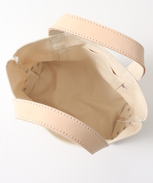 HERITAGE LEATHER（ヘリテージレザー）の「【HERITAGE LEATHER / ヘリテイジレザー】別注 CANVAS*LEATHER S（トートバッグ・メンズ・アイボリー・FREE）」の9枚目の写真