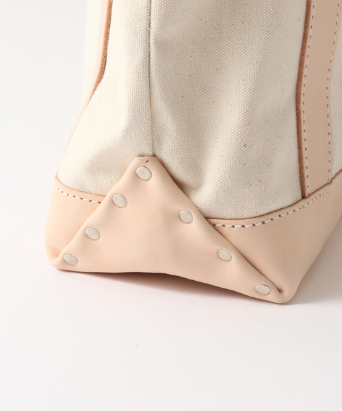 HERITAGE LEATHER（ヘリテージレザー）の「【HERITAGE LEATHER / ヘリテイジレザー】別注 CANVAS*LEATHER S（トートバッグ・メンズ・アイボリー・FREE）」の6枚目の写真