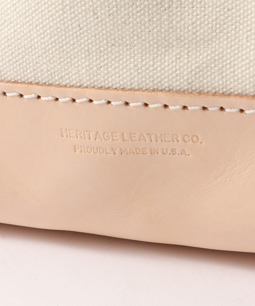HERITAGE LEATHER（ヘリテージレザー）の「【HERITAGE LEATHER / ヘリテイジレザー】別注 CANVAS*LEATHER S（トートバッグ・メンズ・アイボリー・FREE）」の5枚目の写真