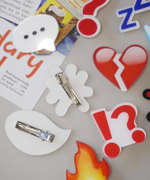 Port（ポート）の「おもしろ 表情 ヘアクリップ 10個セット / 前髪クリップ（バレッタ/ヘアクリップ・レディース・マルチ・FREE）」の2枚目の写真