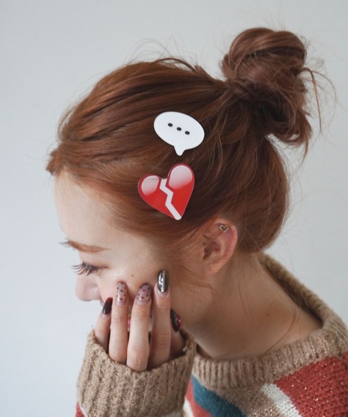 Port（ポート）の「おもしろ 表情 ヘアクリップ 10個セット / 前髪クリップ（バレッタ/ヘアクリップ・レディース・マルチ・FREE）」の7枚目の写真