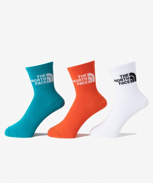 THE NORTH FACE（ザノースフェイス）の「THE NORTH FACE/ザ・ノース・フェイス ジャガード ロゴ 3足組 NN82411（ソックス/靴下・メンズ・ブラック×ホワイト/ホワイト系その他/ホワイト×ブラック/グレー×ホワイト/ブラック系その他・S/M/L）」の2枚目の写真