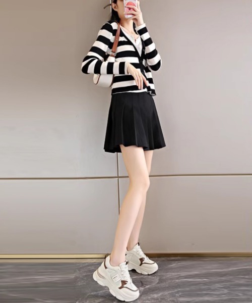 Miniministore（ミニミニストア）の「厚底ダッドスニーカー ボリューム感 美脚（スニーカー・レディース・ライトベージュ/ブラック/ホワイト・23.5cm/22.5cm/24.5cm/23.0cm/24.0cm）」の14枚目の写真