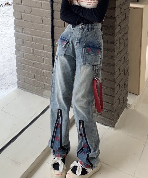 DIAVEL（ディアベル）の「星柄デニムパンツ（デニムパンツ・レディース・サックスブルー・S/M/L）」の11枚目の写真