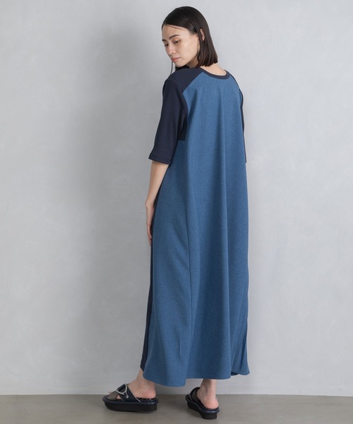 MARECHAL TERRE（マルシャルテル）の「2WAYプリーツワンピース（ワンピース・レディース・モカ/ベージュ/ネイビー/ブラック・MEDIUM）」の7枚目の写真