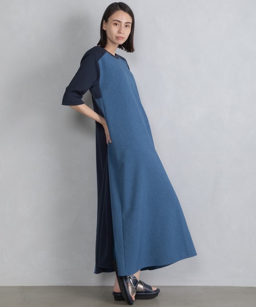 MARECHAL TERRE（マルシャルテル）の「2WAYプリーツワンピース（ワンピース・レディース・モカ/ベージュ/ネイビー/ブラック・MEDIUM）」の8枚目の写真