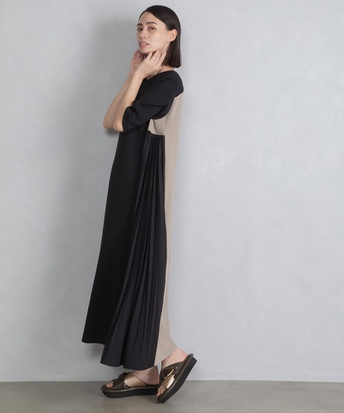 MARECHAL TERRE（マルシャルテル）の「2WAYプリーツワンピース（ワンピース・レディース・モカ/ベージュ/ネイビー/ブラック・MEDIUM）」の17枚目の写真