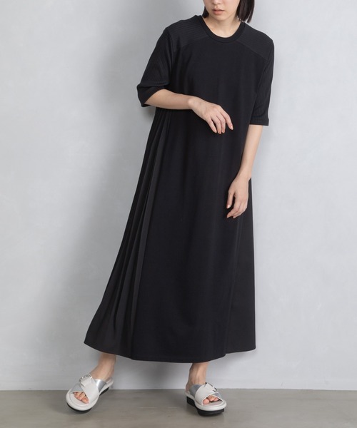 MARECHAL TERRE（マルシャルテル）の「2WAYプリーツワンピース（ワンピース・レディース・モカ/ベージュ/ネイビー/ブラック・MEDIUM）」の18枚目の写真