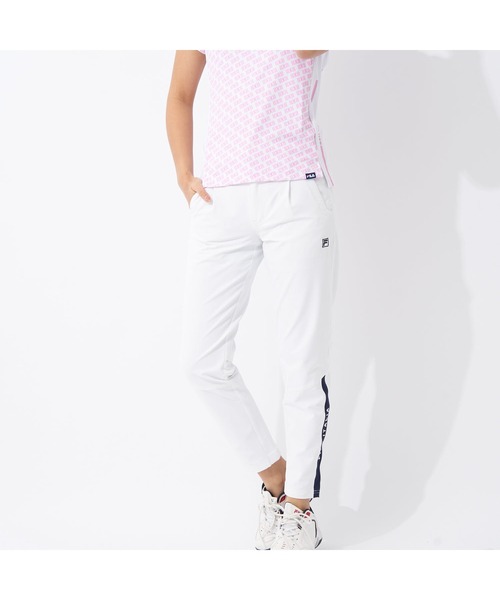 ⬜︎FILA GOLF ホワイト プリーツ入り チノパン セール】FILA GOLF/フィラゴルフ ゴルフウェア ブランド ロゴ