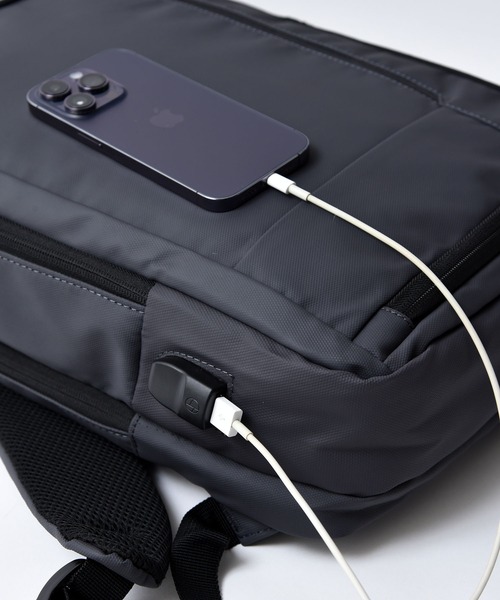 CALIFORNIA OUTFITTERS（カリフォルニア アウトフィッターズ）の「3-1E14 USBポート付き  2WAY ビジネスバッグ（ビジネスバッグ・メンズ・ブラック/グレー・ONESIZE）」の19枚目の写真