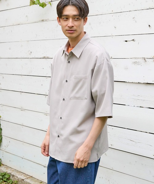 LAKOLE（ラコレ）の「DRYPEレギュラー半袖シャツ / 993505（シャツ/ブラウス・メンズ・ブルー/グリーン/ライトグレー/ホワイト/ブラック・MEDIUM/SMALL/X-LARGE/LARGE）」の3枚目の写真