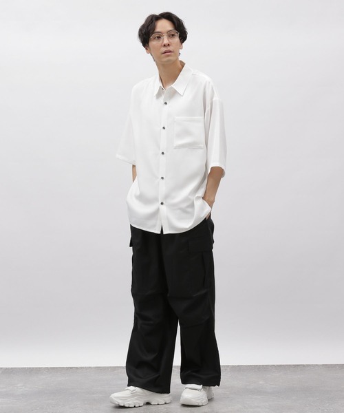 LAKOLE（ラコレ）の「DRYPEレギュラー半袖シャツ / 993505（シャツ/ブラウス・メンズ・ブルー/グリーン/ライトグレー/ホワイト/ブラック・MEDIUM/SMALL/X-LARGE/LARGE）」の22枚目の写真