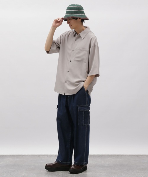 LAKOLE（ラコレ）の「DRYPEレギュラー半袖シャツ / 993505（シャツ/ブラウス・メンズ・ブルー/グリーン/ライトグレー/ホワイト/ブラック・MEDIUM/SMALL/X-LARGE/LARGE）」の21枚目の写真