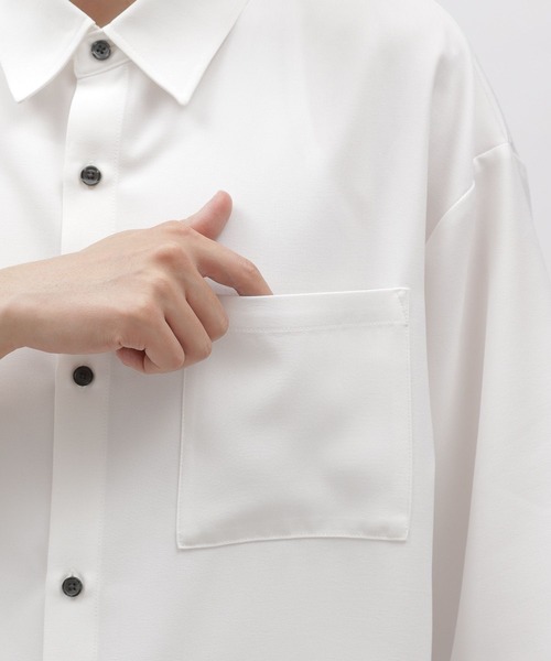 LAKOLE（ラコレ）の「DRYPEレギュラー半袖シャツ / 993505（シャツ/ブラウス・メンズ・ブルー/グリーン/ライトグレー/ホワイト/ブラック・MEDIUM/SMALL/X-LARGE/LARGE）」の11枚目の写真