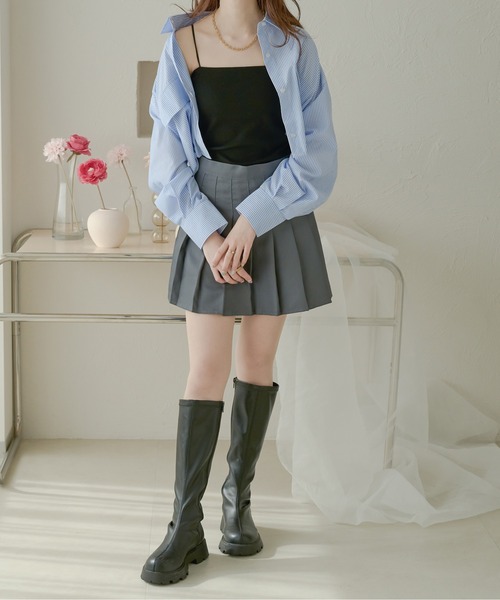 Ambre Neige(アンブルネージュ)の「スクエアカップ付きキャミソール/WEB/EC限定商品(キャミソール・レディース・アイボリー/ブラック/ダークブラウン・FREE)」の16枚目の写真