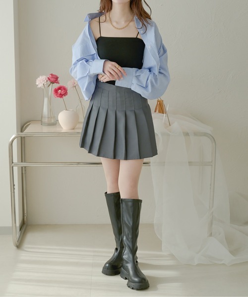Ambre Neige(アンブルネージュ)の「スクエアカップ付きキャミソール/WEB/EC限定商品(キャミソール・レディース・アイボリー/ブラック/ダークブラウン・FREE)」の17枚目の写真