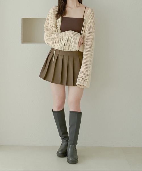 Ambre Neige(アンブルネージュ)の「スクエアカップ付きキャミソール/WEB/EC限定商品(キャミソール・レディース・アイボリー/ブラック/ダークブラウン・FREE)」の15枚目の写真