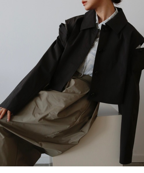 セール】【マルチウェイ】オリジナル3ウェイショートコート /トレンチ