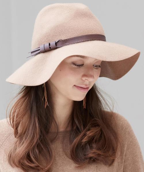 green label relaxing（グリーンレーベルリラクシング）の「GRILLO フェルトツバヒロ ハット◆（ハット・レディース・ブラック/ベージュ・フリー）」の2枚目の写真
