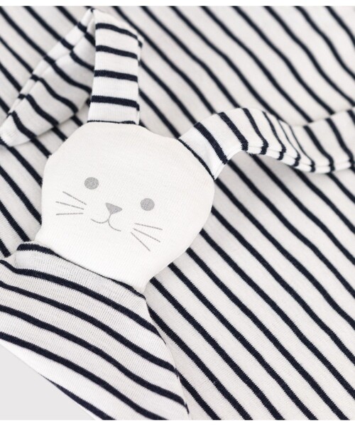 PETIT BATEAU(プチバトー)の「ミニマリニエールドゥドゥ(その他ベビー用品・キッズ・ホワイト×ネイビー・ONESIZE)」の3枚目の写真