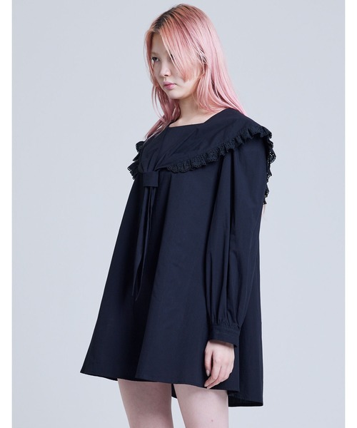 Little sunny bite（リトルサニーバイト）の「sailor collar dress（ドレス・レディース・ホワイト/ブラック/ブルー・SMALL/MEDIUM）」の19枚目の写真