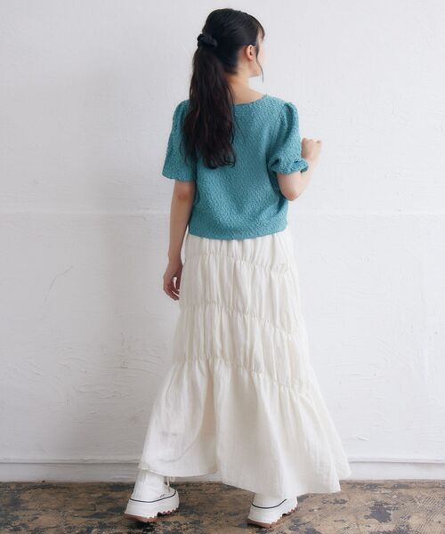 RETRO GIRL(レトロガール)の「シャーリングワッシャーSK(スカート・レディース・ブラック/ナチュラル/イエロー/アイボリー・FREE)」の9枚目の写真