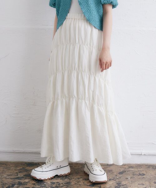 RETRO GIRL(レトロガール)の「シャーリングワッシャーSK(スカート・レディース・ブラック/ナチュラル/イエロー/アイボリー・FREE)」の12枚目の写真