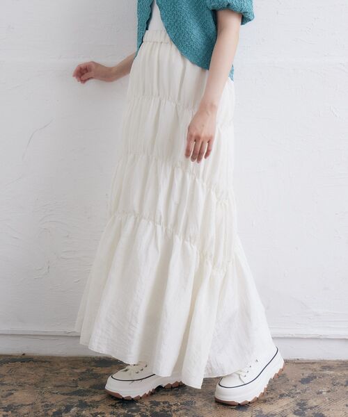 RETRO GIRL(レトロガール)の「シャーリングワッシャーSK(スカート・レディース・ブラック/ナチュラル/イエロー/アイボリー・FREE)」の14枚目の写真