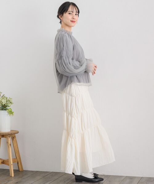 RETRO GIRL(レトロガール)の「シャーリングワッシャーSK(スカート・レディース・ブラック/ナチュラル/イエロー/アイボリー・FREE)」の17枚目の写真