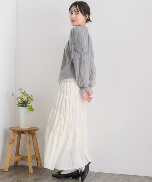 RETRO GIRL(レトロガール)の「シャーリングワッシャーSK(スカート・レディース・ブラック/ナチュラル/イエロー/アイボリー・FREE)」の18枚目の写真