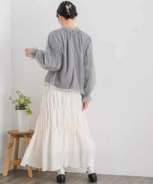 RETRO GIRL(レトロガール)の「シャーリングワッシャーSK(スカート・レディース・ブラック/ナチュラル/イエロー/アイボリー・FREE)」の19枚目の写真