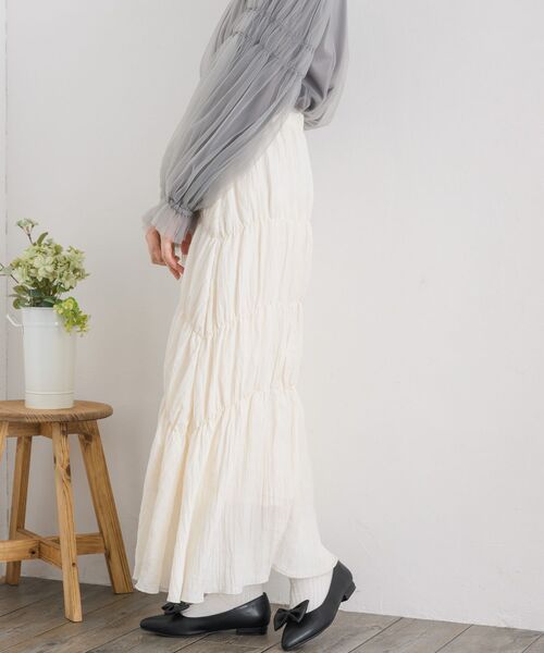 RETRO GIRL(レトロガール)の「シャーリングワッシャーSK(スカート・レディース・ブラック/ナチュラル/イエロー/アイボリー・FREE)」の22枚目の写真